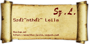 Szánthó Leila névjegykártya